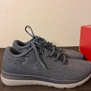 Blue under armor shoes